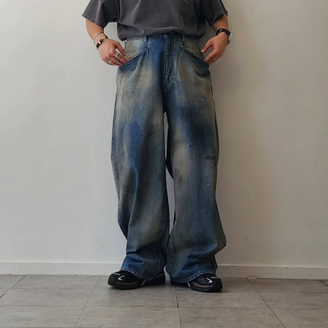 ANCELLM / Denim Wide Slacks