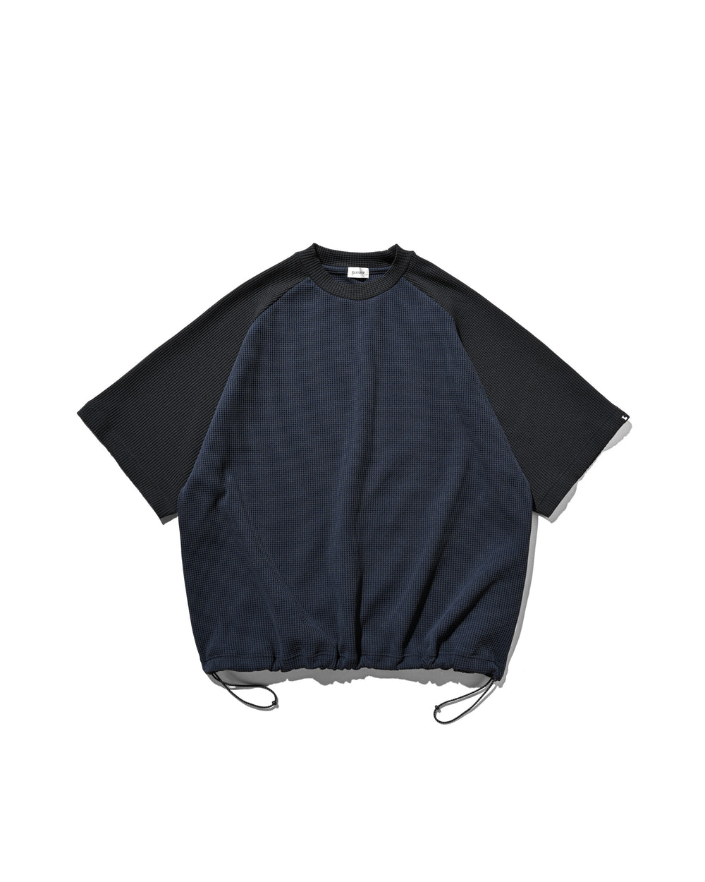 CLESSTE / City Light Thermal Raglan S/S T-Shirt With Drawstrings (Navy x Black)