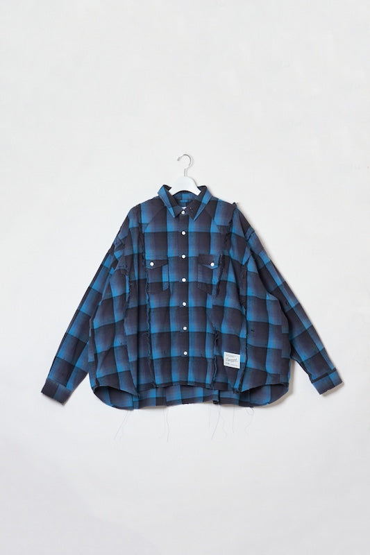 DISCOVERED / Switch Nel Shirts (Blue)