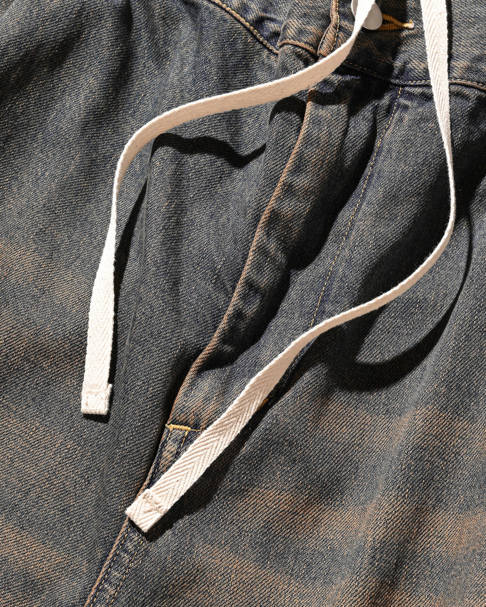 CLESSTE / Vintage Dyed Selvedge Denim Barrel Leg Pants (Vintage Brown)