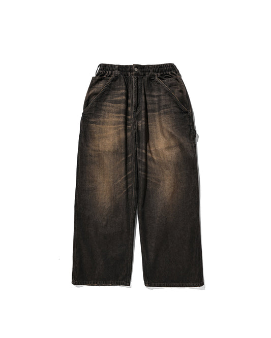 CLESSTE / Vintage Dyed Selvedge Denim Worker Pants  (Vintage Black)
