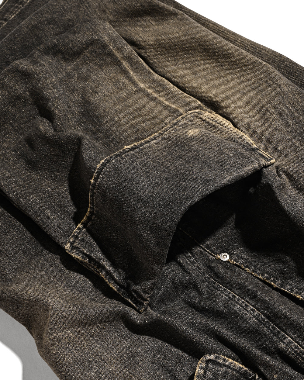CLESSTE / Vintage Dyed Selvedge Denim City Military Half Pants (Vintage Black)