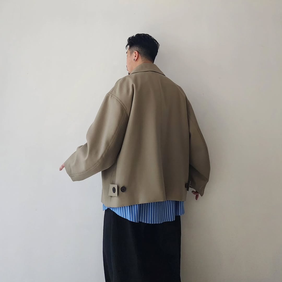 BLANC YM / Wool Oversize Short Coat – Tree and Branch