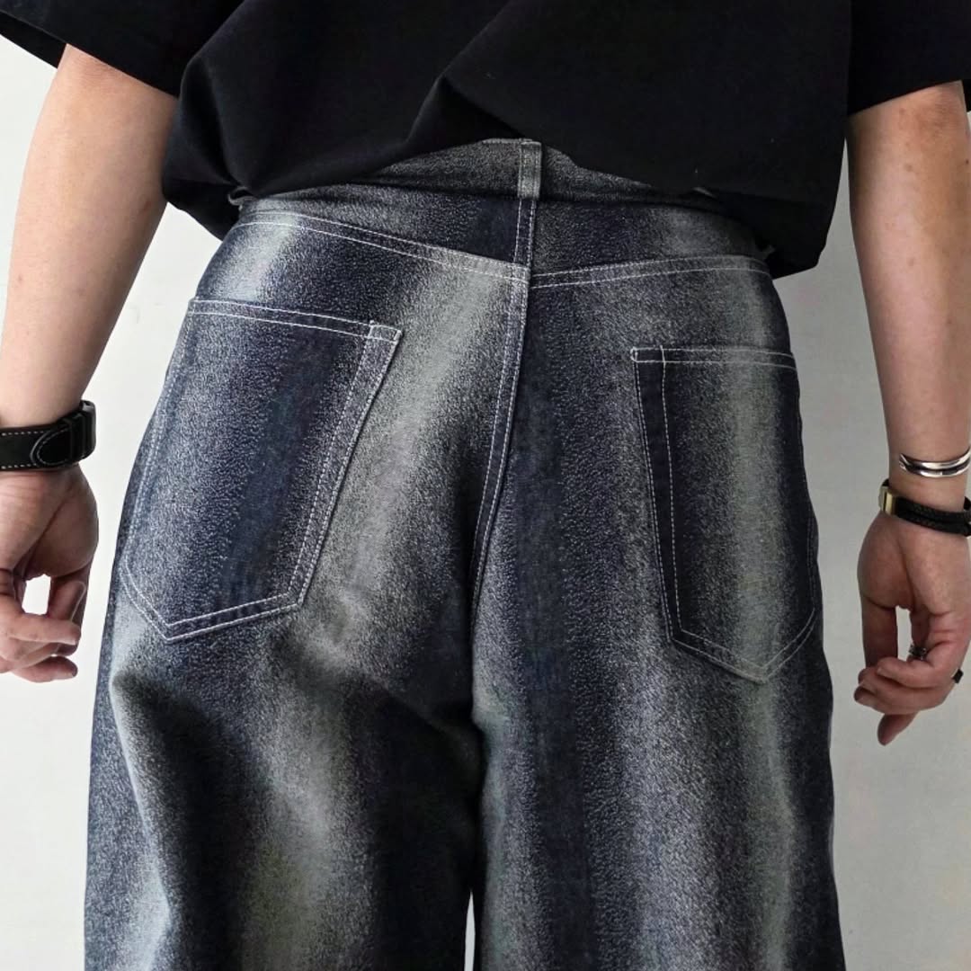REVERBERATE / Gradation Denim Pants (Baggy) (Indigo)