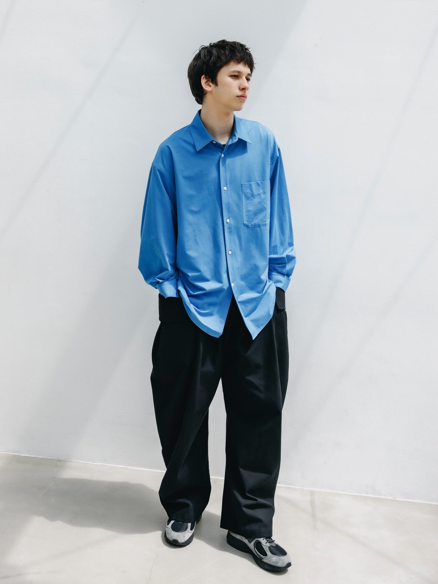CLESSTE / 46G Knit Everyday L/S Shirt (Sax Blue)