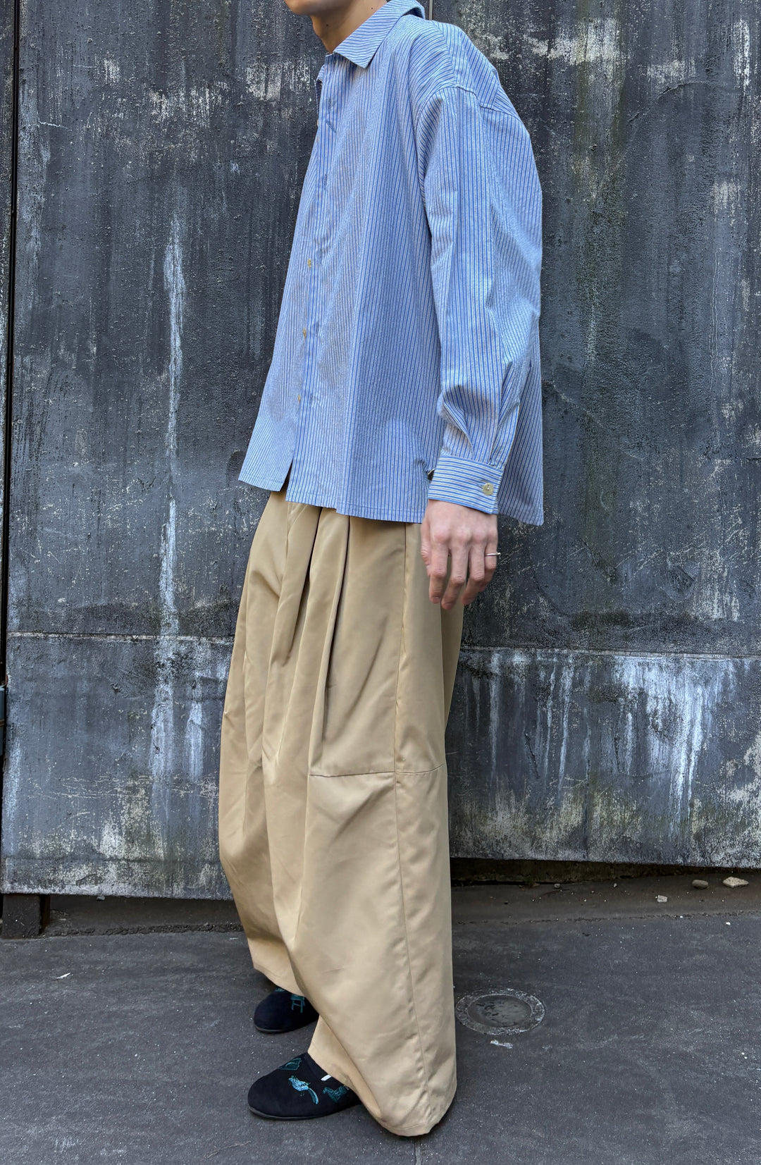 SHINYAKOZUKA / Roomy Shirt (Blue Stripe)