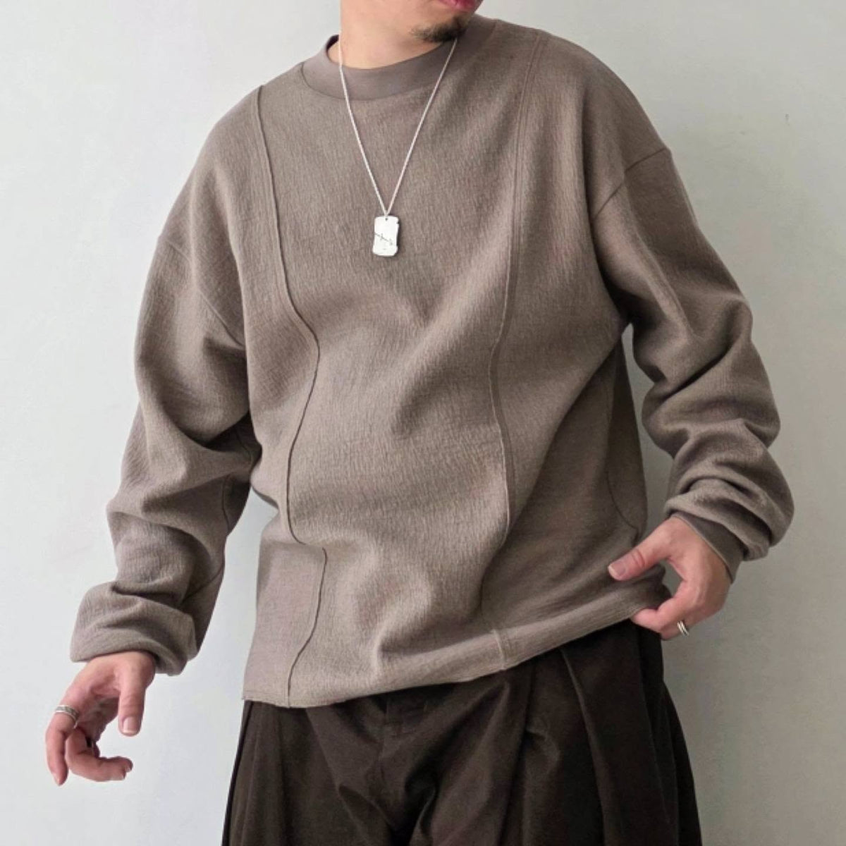 GANDER / Raw Edge Crewneck (Beige)