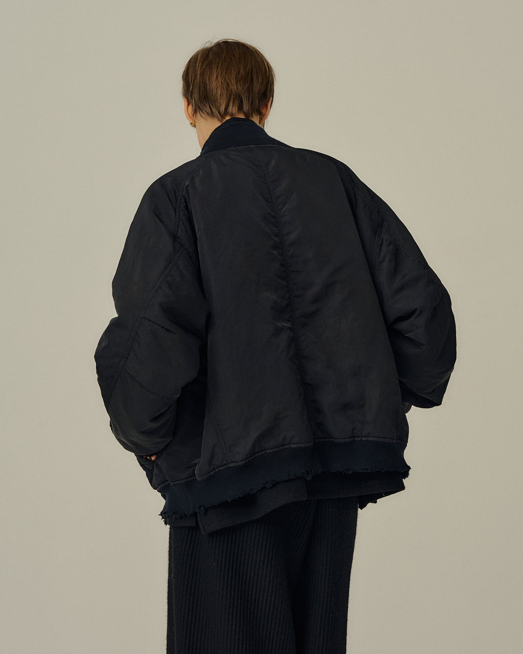 ANCELLM / Faded Bomber Jacket (Black)