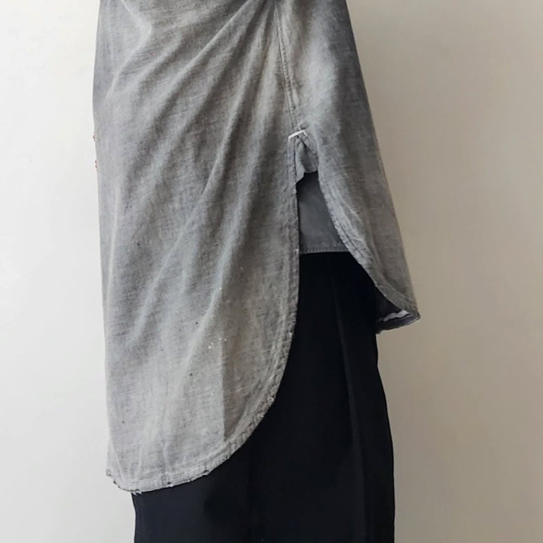 ANCELLM / Aging Chambray Long Shirt