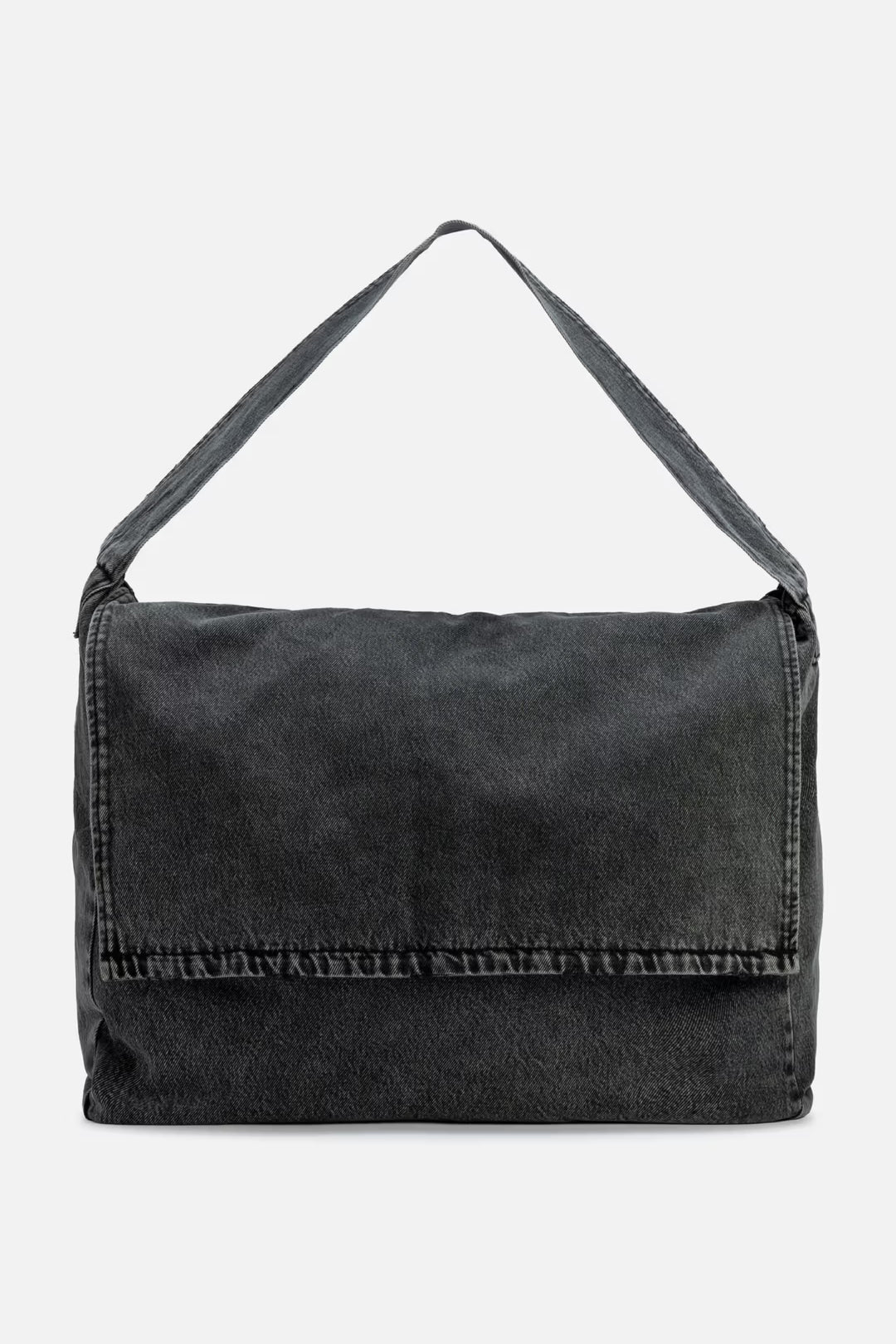 CODA / Black Acid Wash Denim Cross Body Bag