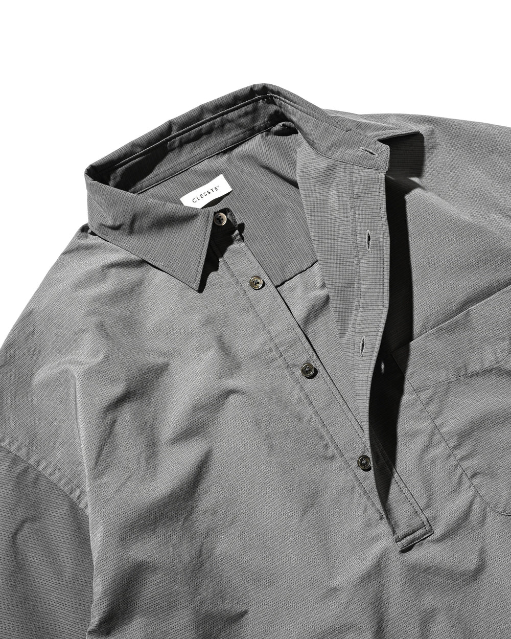 CLESSTE / Mini Plaid S/S Pullover Shirt (Charcoal)