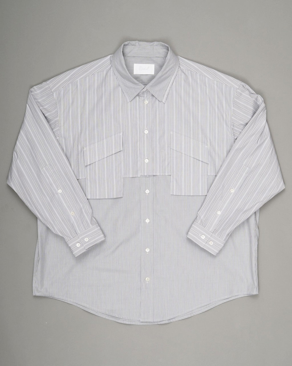 RICH I / Layered Shirt (Gray Stripe)