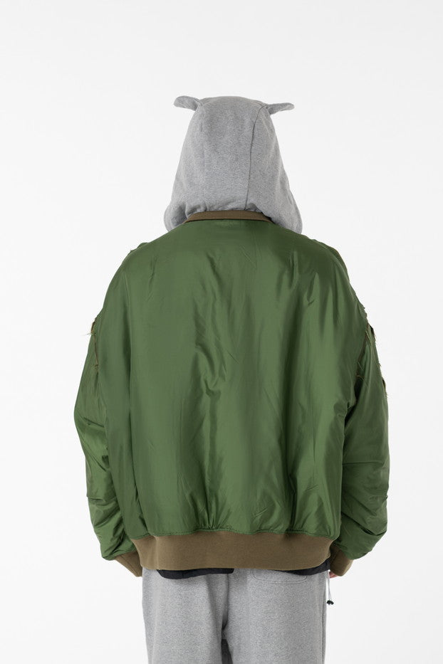DISCOVERED / Devils Ear Hoodie Down MA-1