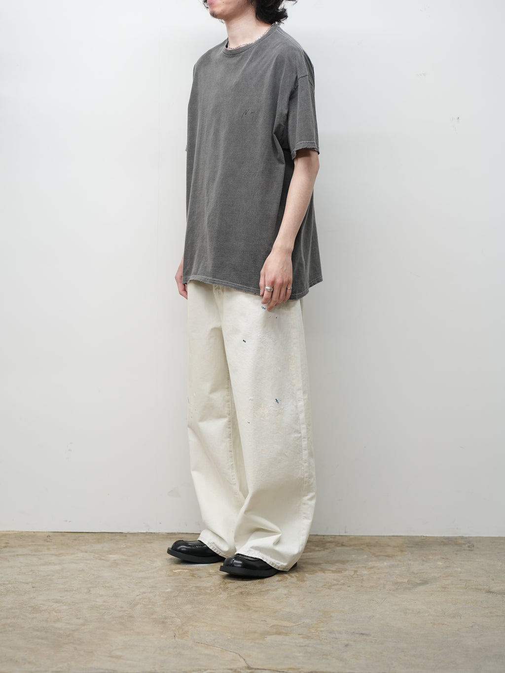 ANCELLM / Embroidery T-Shirt (Black)