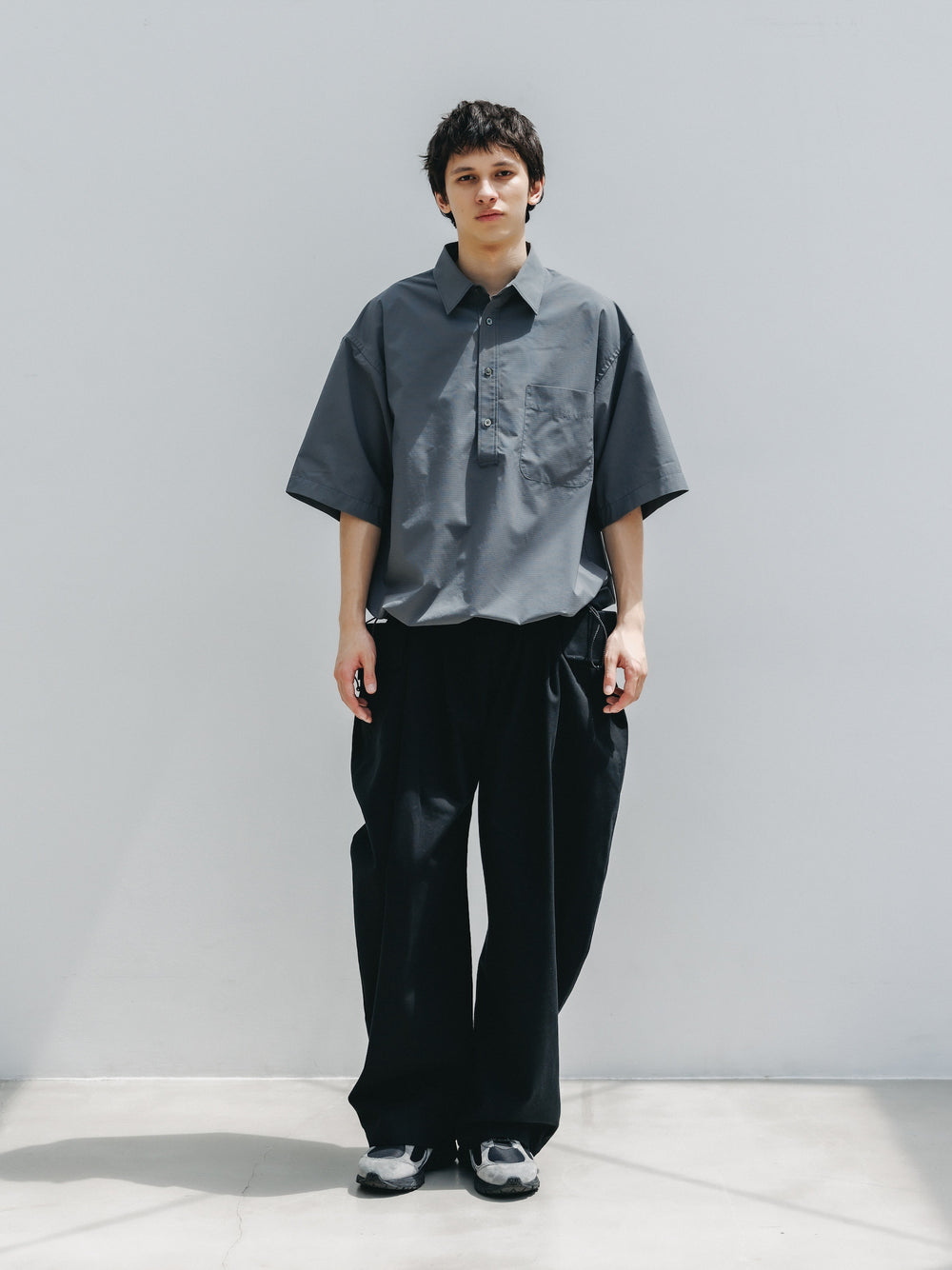 CLESSTE / Mini Plaid S/S Pullover Shirt (Charcoal)