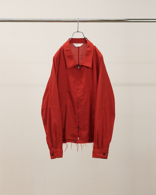 ANCELLM / L/N Zipup Shirt Jacket (Red)