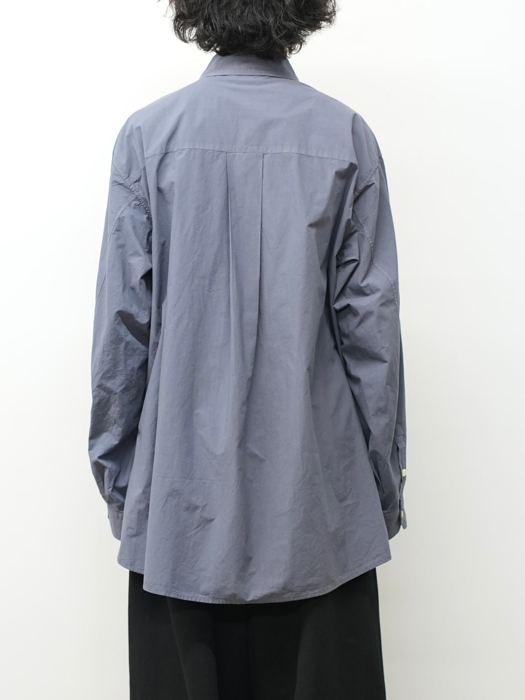 ANCELLM / Shrink Over Shirt (Navy)