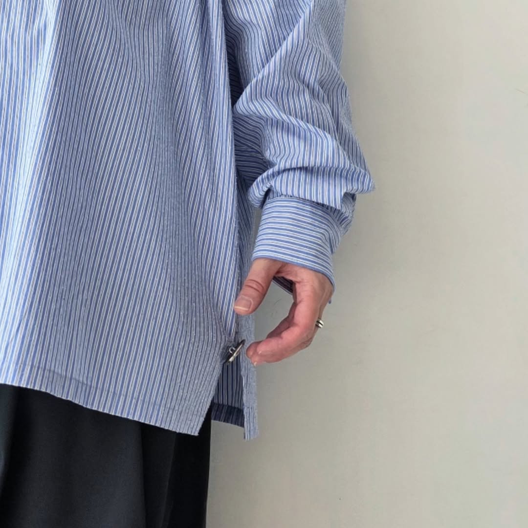 SHINYAKOZUKA / Roomy Shirt (Blue Stripe)