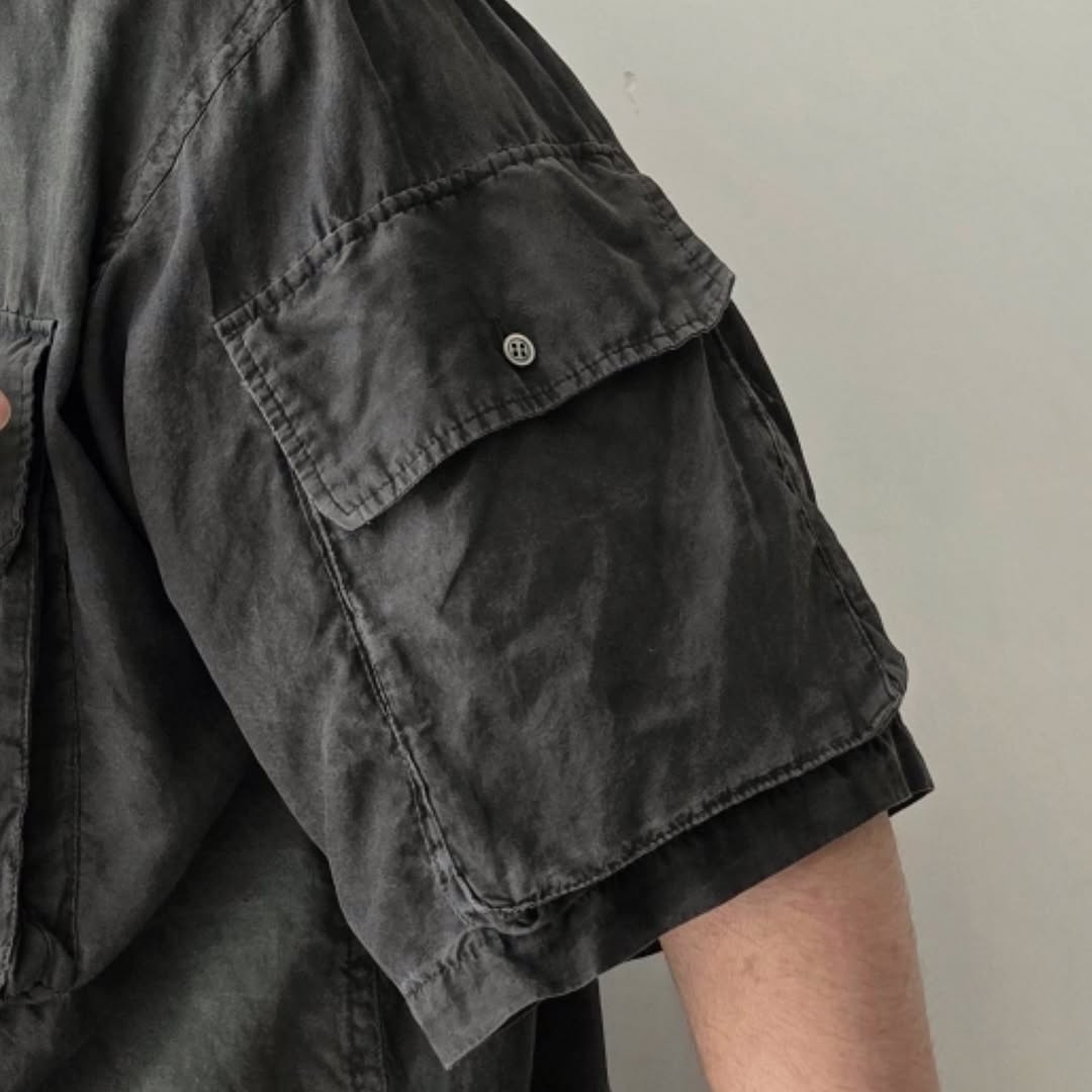 THE JEAN PIERRE / Fade Silk BETA SS Shirt (Fade Blk)