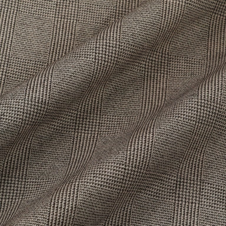 KANEMASA PHIL / 28G Loop Yarn Glen Check Ether Shirt (Beige)