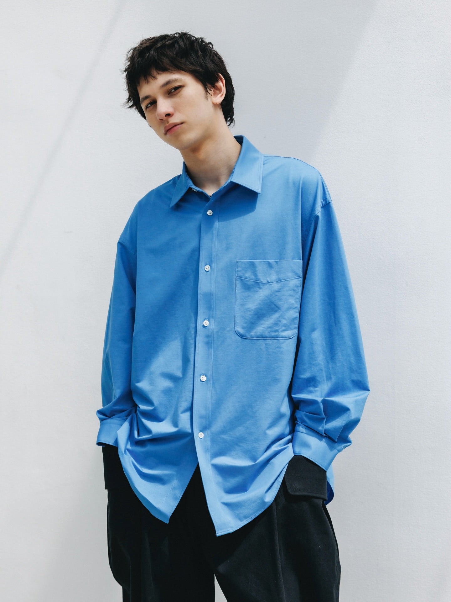 CLESSTE / 46G Knit Everyday L/S Shirt (Sax Blue)