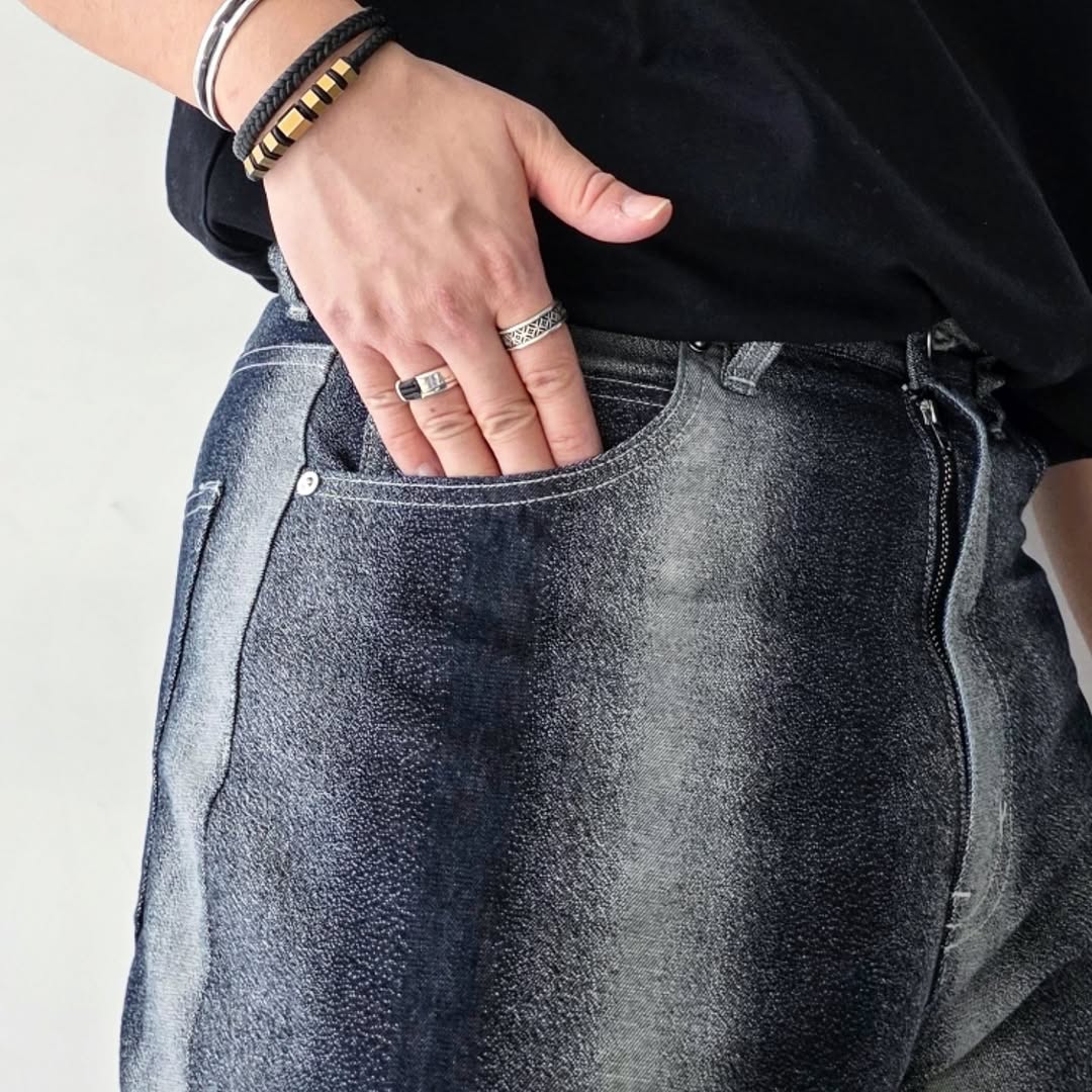 REVERBERATE / Gradation Denim Pants (Baggy) (Indigo)