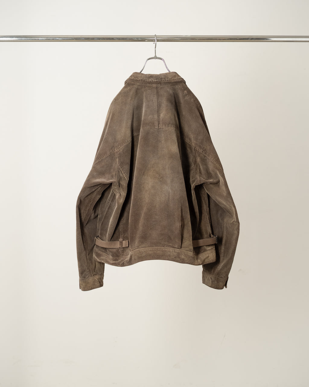 ANCELLM / Corduroy Open Collar Shirt (Brown)
