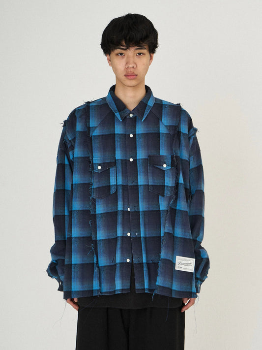 DISCOVERED / Switch Nel Shirts (Blue)