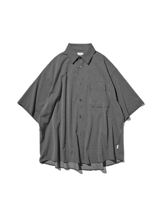 CLESSTE / Mini Grid Check 36G Knit Everyday S/S Shirt (Black x White)