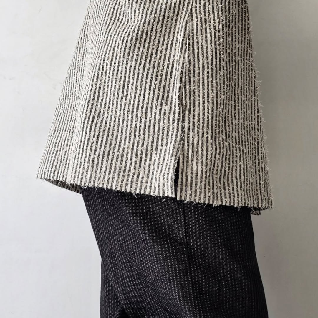 SABY / Sleeping Shirts - Cotton Linen FAB x Needle Work (Stripe)