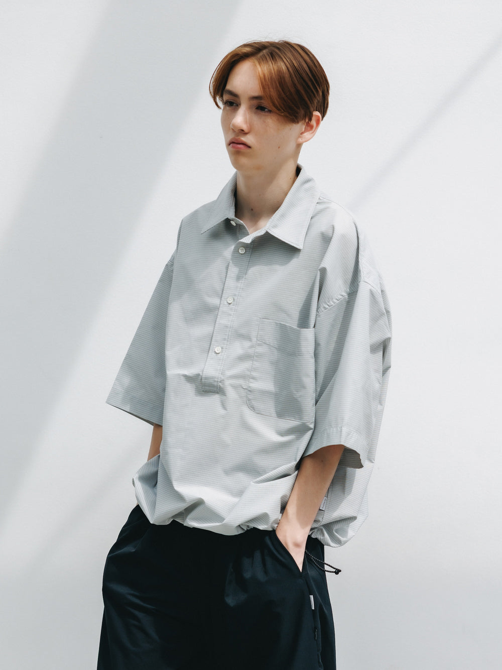 CLESSTE / Mini Plaid S/S Pullover Shirt (White)