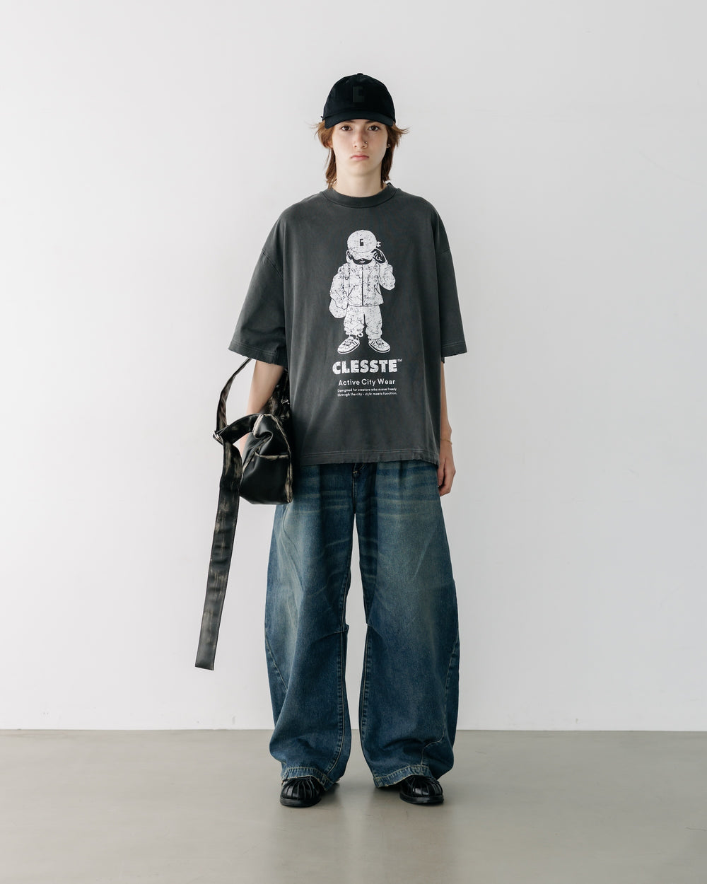 CLESSTE / Vintage Dyed Selvedge Denim Barrel Leg Pants (Vintage Indigo)