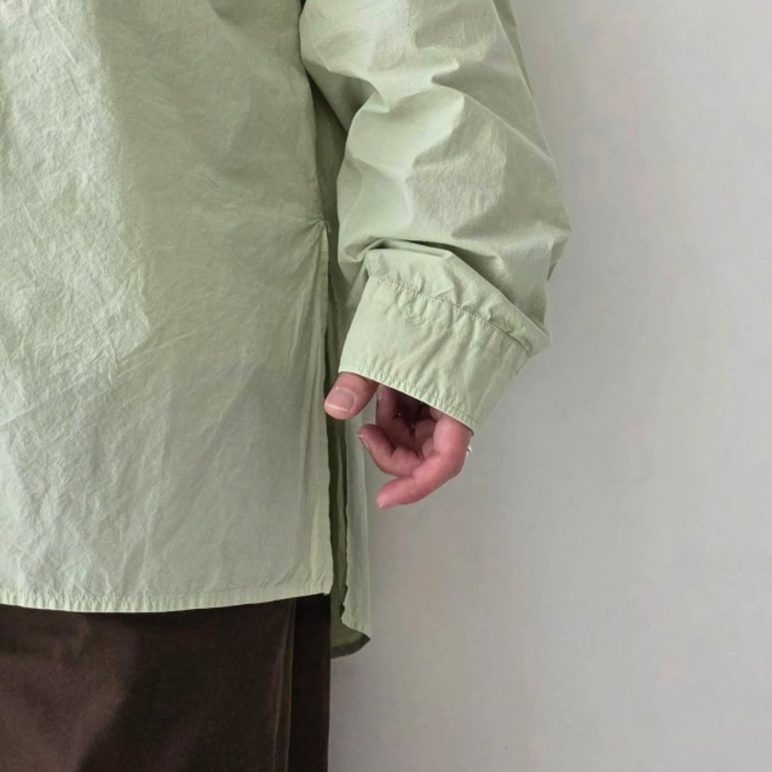 ANCELLM / Shrink Over Shirt (Gray Mint)