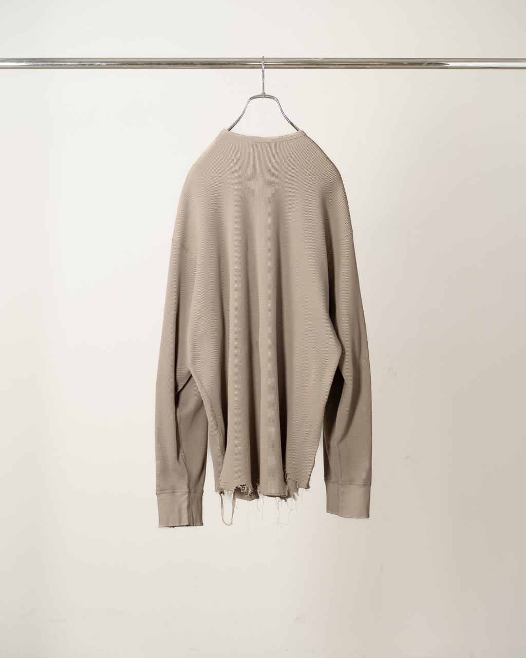 ANCELLM / Damage Waffle Crew LS (P.Beige)