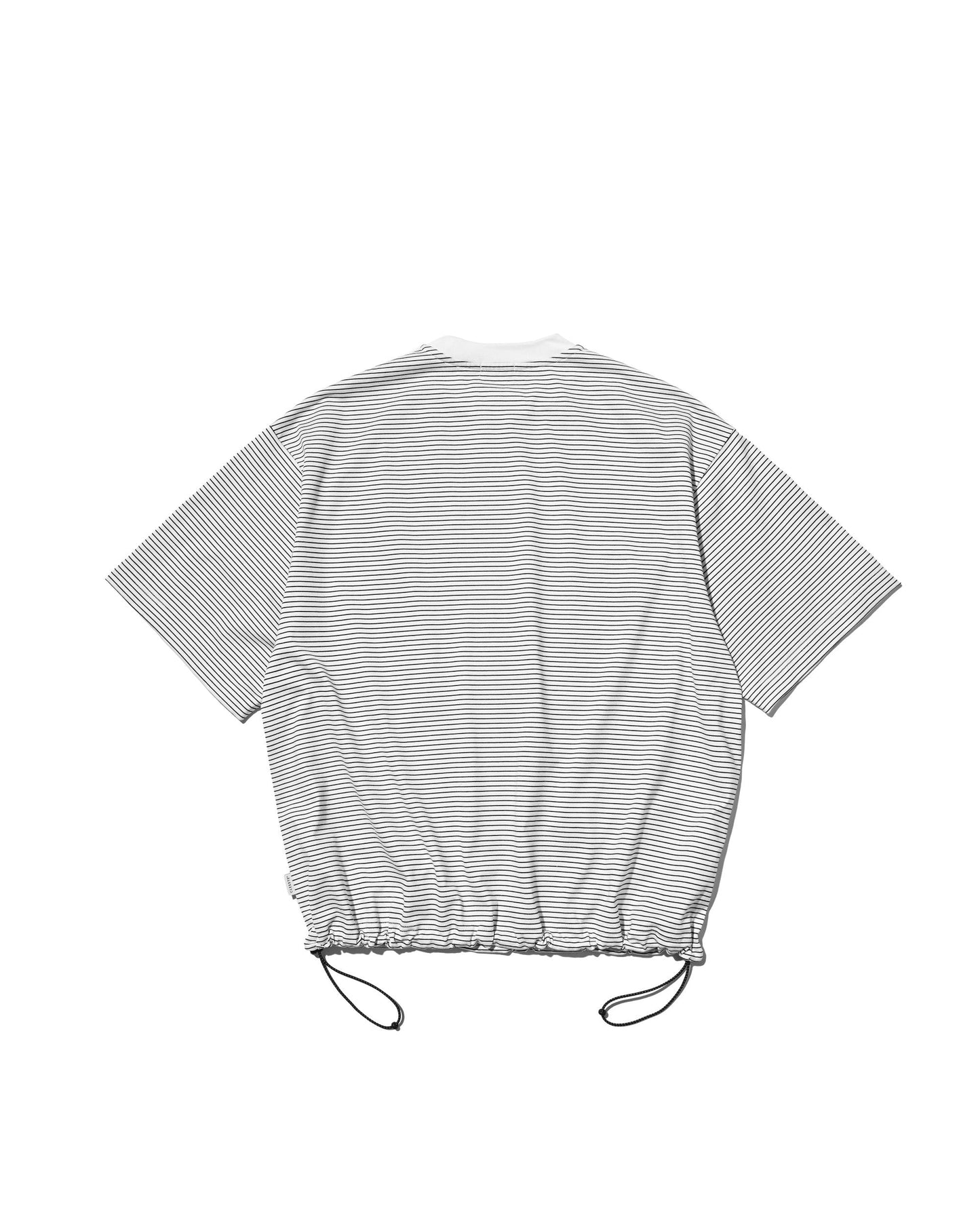 CLESSTE / 'C x Concept' Striped S/S T-Shirt With Drawstrings (White x Black)