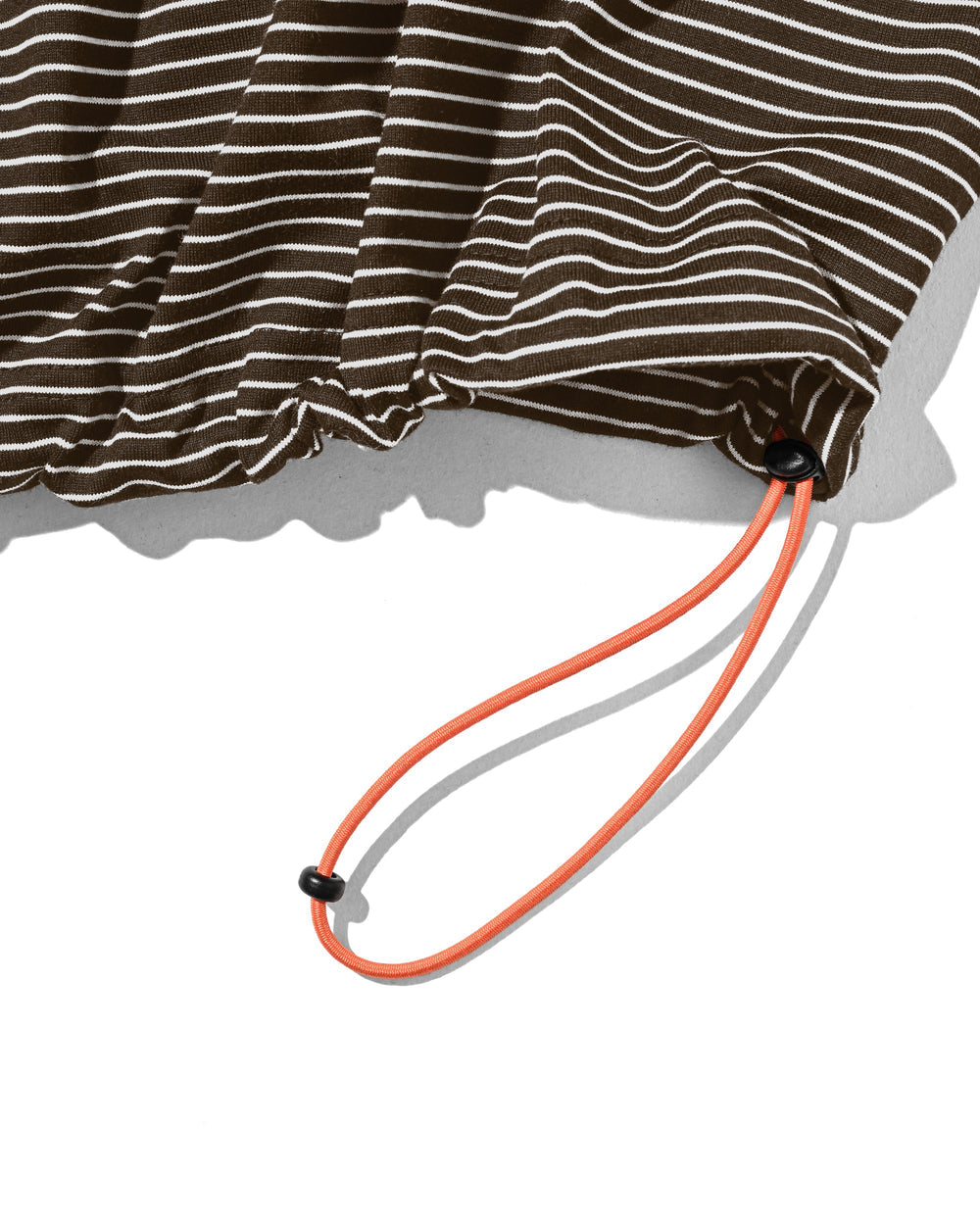 CLESSTE / 'C x Concept' Striped S/S T-Shirt With Drawstrings (Brown x White)