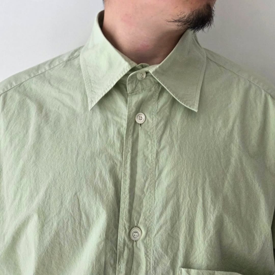 ANCELLM / Shrink Over Shirt (Gray Mint)