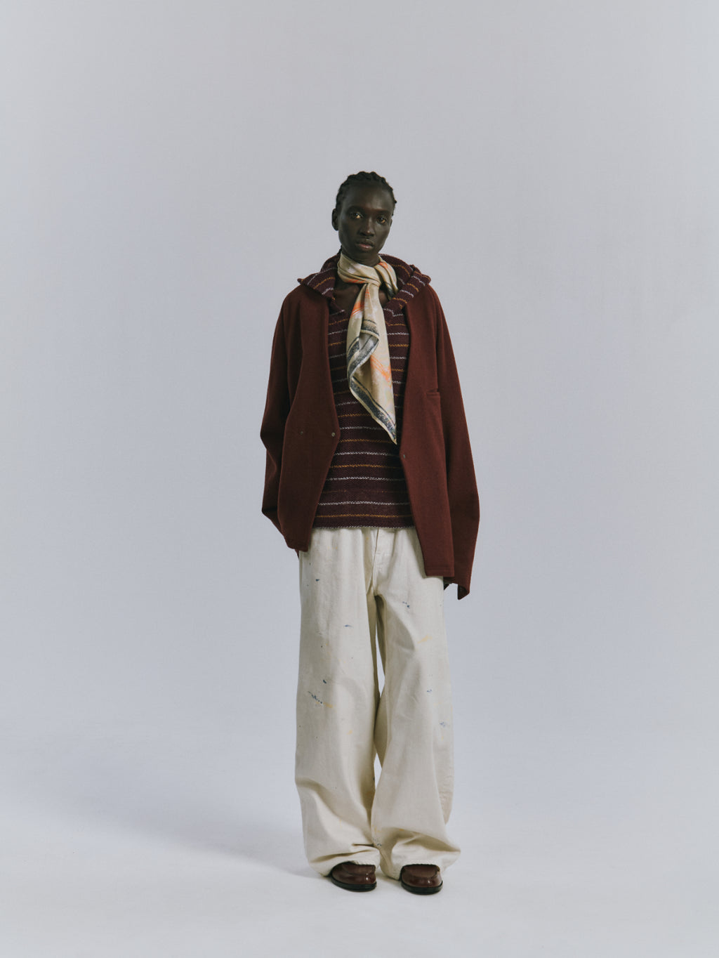 ANCELLM / Straight Wide Denim Pants (G.White)