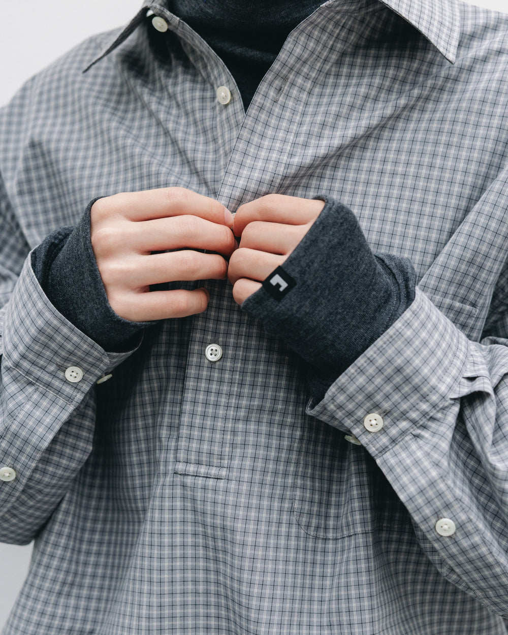 CLESSTE / Mini Plaid L/S Pullover Shirt (Gray)