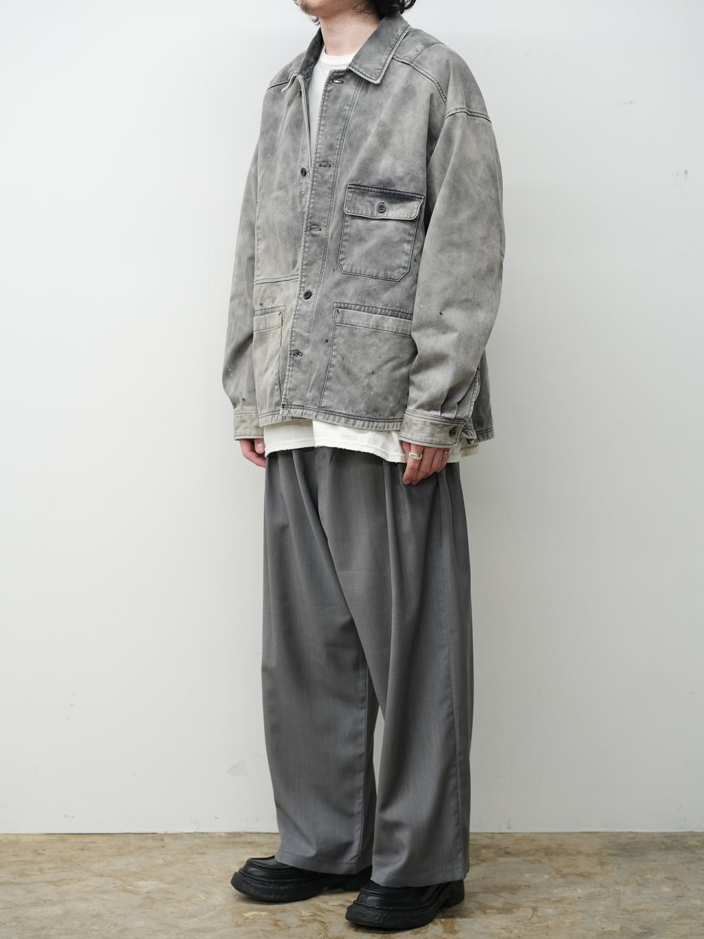 ANCELLM / Chino Shirt Jacket (Black)