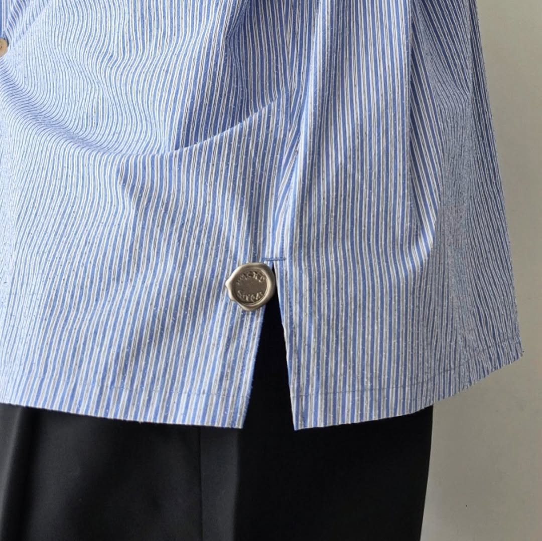 SHINYAKOZUKA / Roomy Shirt (Blue Stripe)
