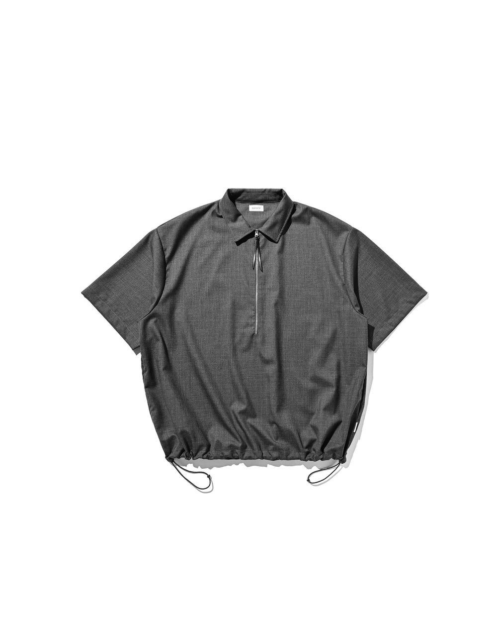 CLESSTE / Tropical Wool City S/S Half Zip Shirt (Gray)