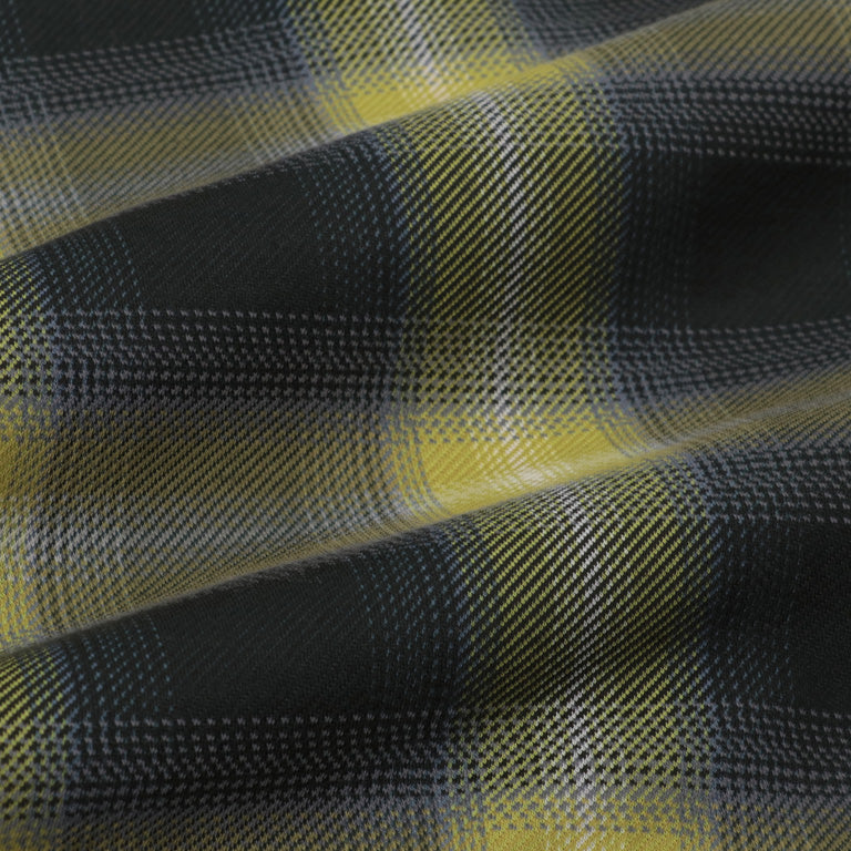 KANEMASA PHIL / 28G Ombre Check Balise Shirt (Charcoal Yellow)