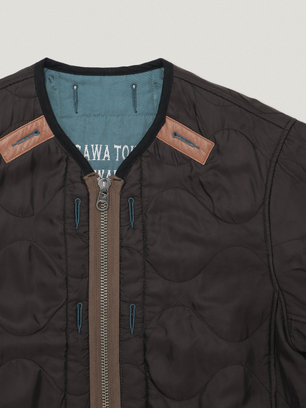 ELEPHANT TRIBAL FABRICS / Reversible Chiba Jan (Sax x Brown)