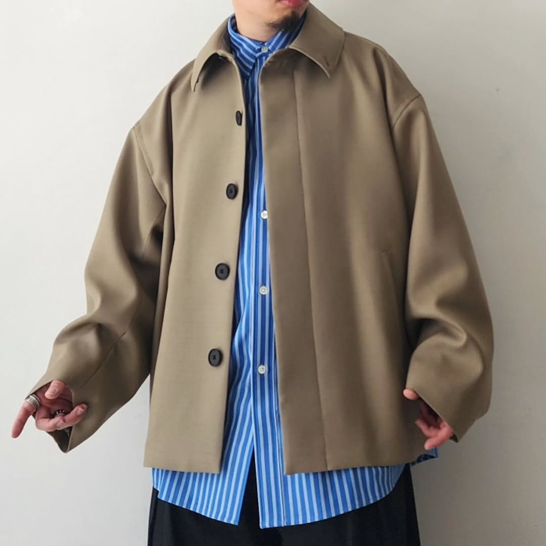 BLANC YM / Wool Oversize Short Coat – Tree and Branch