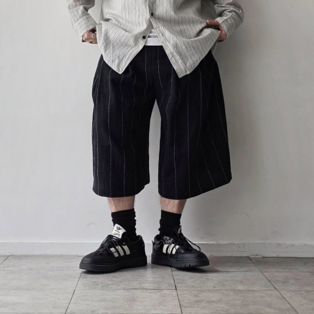 SHINYAKOZUKA / Baggy Shorts (Issue#8)(Pinstripe)
