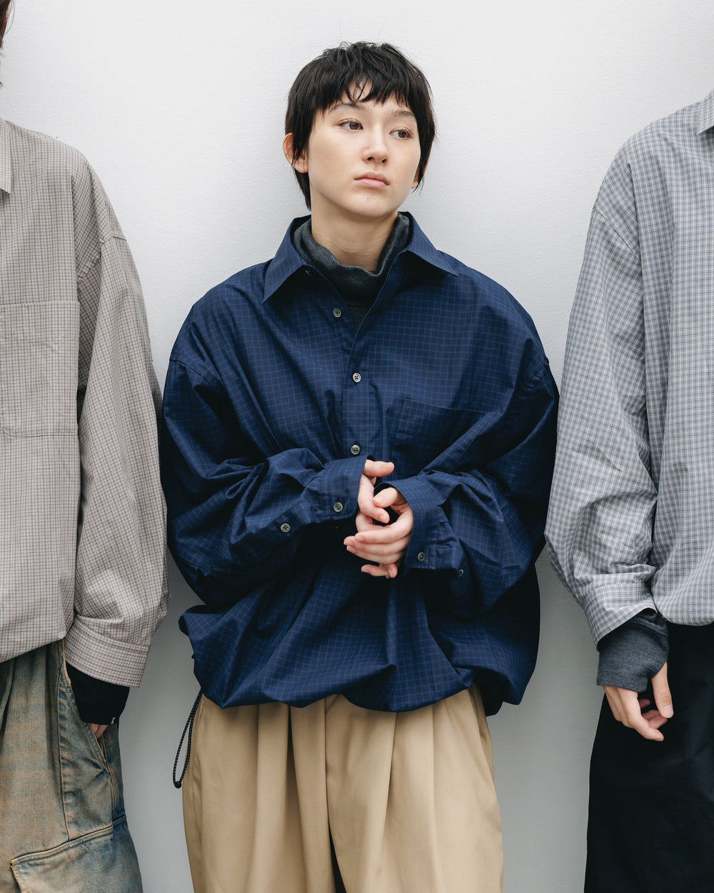 CLESSTE / Mini Plaid L/S Pullover Shirt (Navy)
