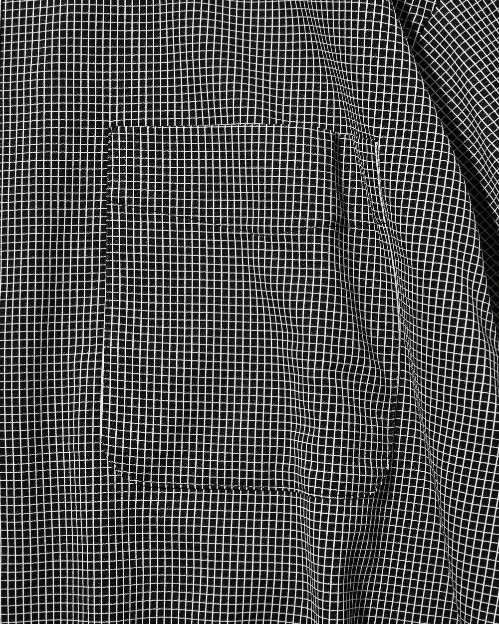 CLESSTE / Mini Grid Check 36G Knit Everyday S/S Shirt (Black x White)