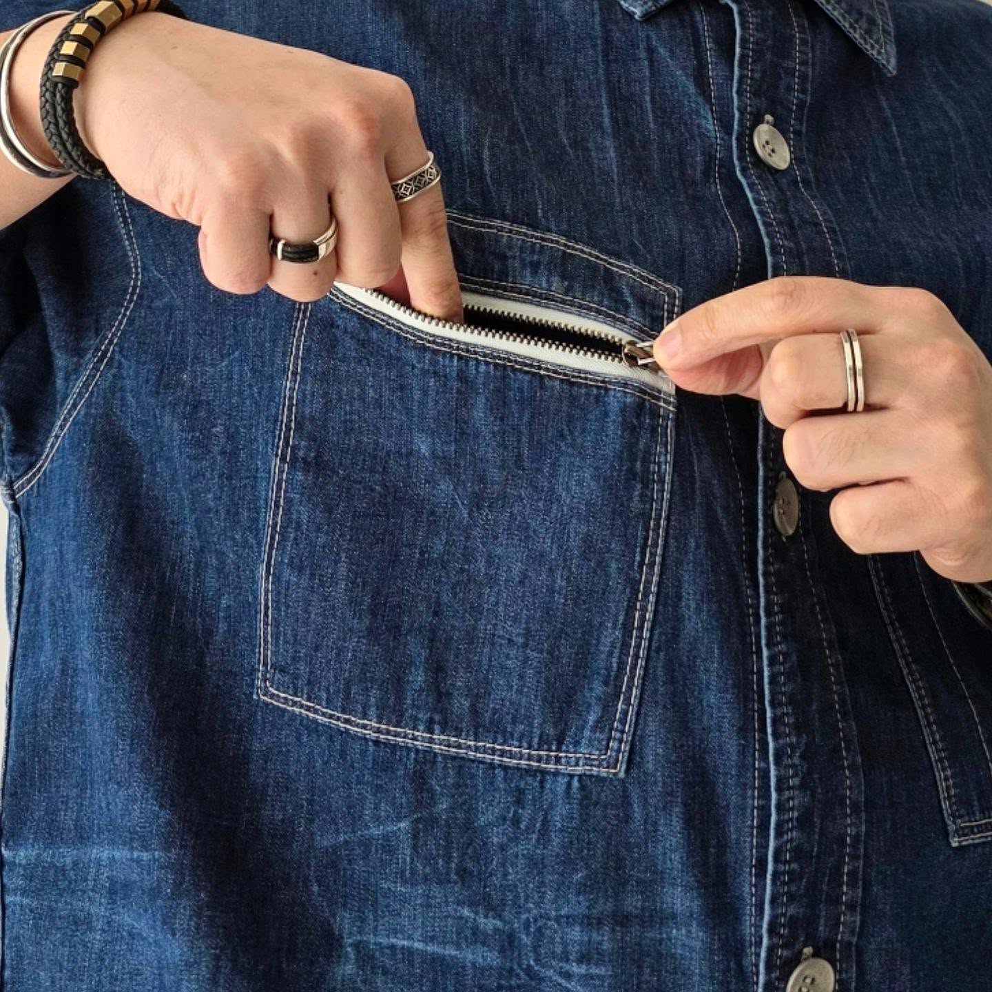 SABY / Work Shirts - 6.5oz Kojima Japan Denim (Ind Vintage)