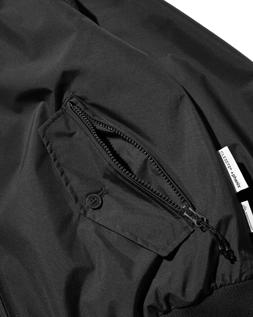CLESSTE / +Phenix Windstopper® By Gore-Tex Labs Twill City Harrington Jacket (Black)